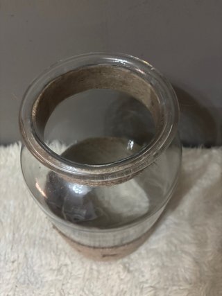 Jarrón de cristal con cuerda