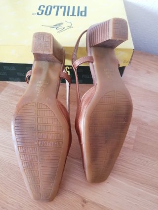 Zapatos Pitillos Piel Marrón Talla 36
