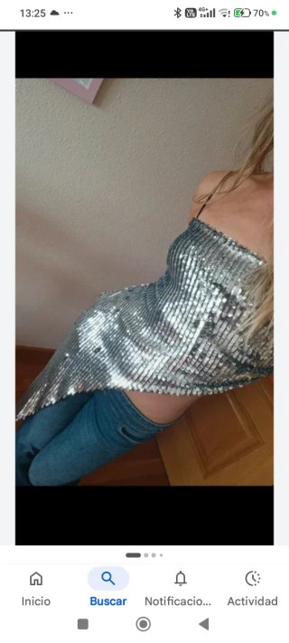 Top lentejuelas Zara Talla M