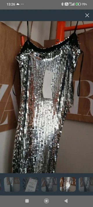 Top lentejuelas Zara Talla M