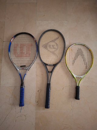 Lote 3 Raquetas Tenis Wilson, Dunlop, Head
