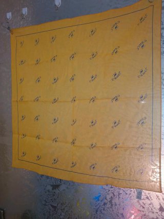 Foulard Camel anni '80 giallo misura media