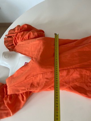201.-Vestido Sevillana Naranja Talla Única