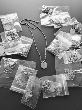 Lote16 Colgantes Círculo Personalizables,y cadenas