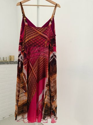 Vestido Christine Laure estampado abstracto rosa/