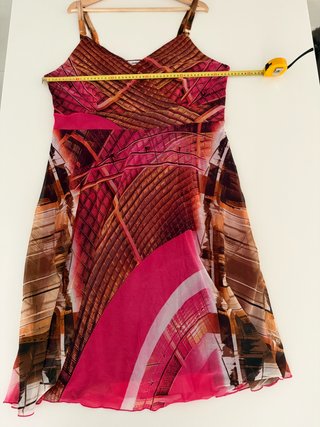 Vestido Christine Laure estampado abstracto rosa/