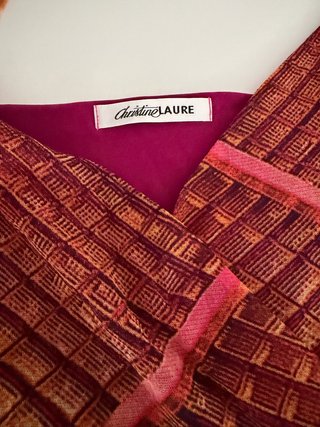 Vestido Christine Laure estampado abstracto rosa/
