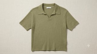 Polo Zara Verde Manga Corta