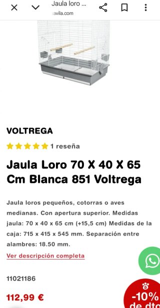 Jaula para loro
