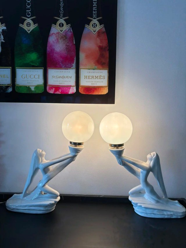 Lámparas de mesa Art Decó Vintage (Par)