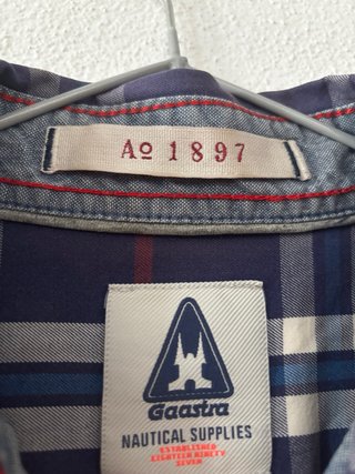 Camisa xadrez homem azul e vermelha L