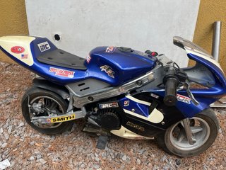 Mini Moto para niños  Azul y Beige