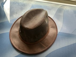 2 Sombreros Piel Indiana Jones color Marrón