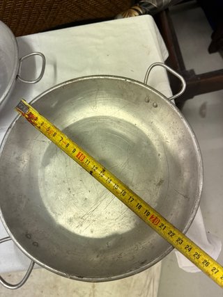 2 Sartenes/Platos de Aluminio con Asas