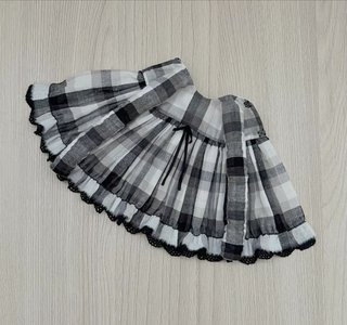 Vestito Blythe a quadri con pizzo