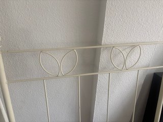 Cabecero de cama metálico blanco 90