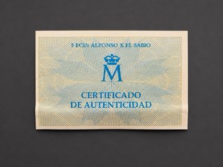 5 ECU 1990 Alfonso X El Sabio Plata 925 FNMT