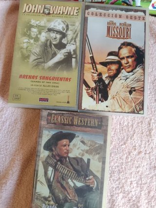 3 Películas VHS Western (Español)