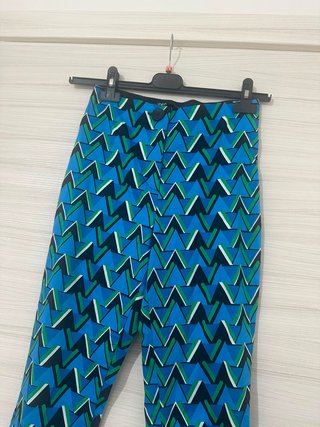 Pantaloni Zara vita alta fantasia geometrica tg S