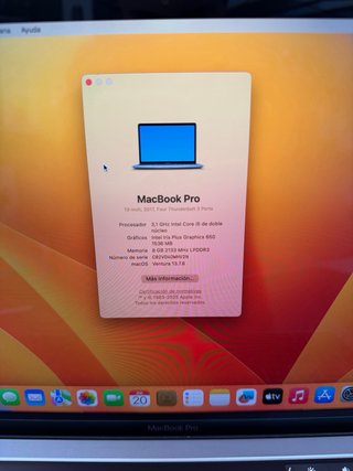 MacBook Pro 13” 2017 Plata