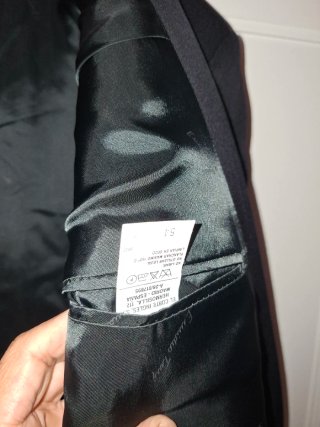 Chaqueta de traje negra hombre talla 54