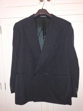 Chaqueta de traje negra hombre talla 54