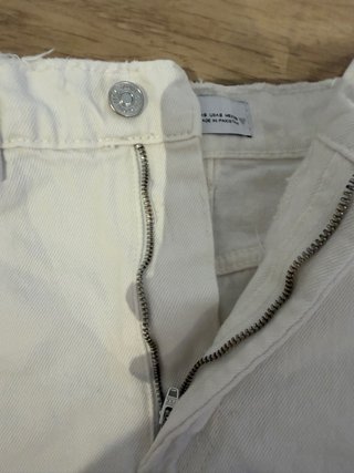 Falda vaquera blanca Zara