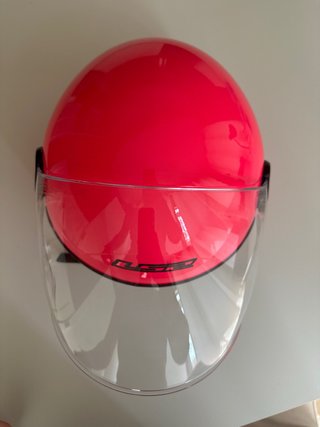 Casco Moto Rosa con Visera