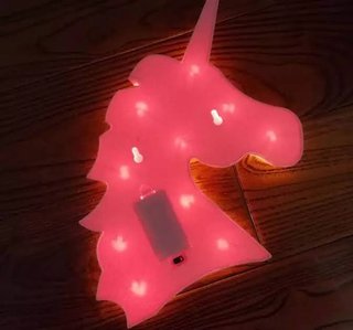 Lámpara Unicornio Rosa LED Infantil