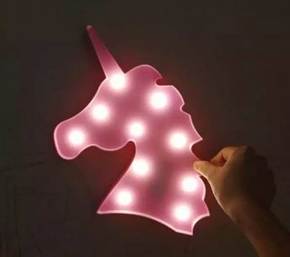 Lámpara Unicornio Rosa LED Infantil