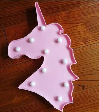 Lámpara Unicornio Rosa LED Infantil