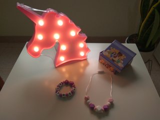Lámpara Unicornio Rosa LED Infantil