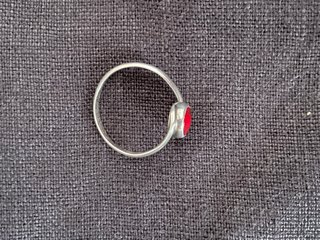 Anillo Plata Piedra Granate
