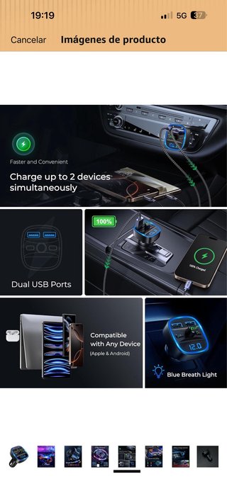 Transmisor Bluetooth Coche USB