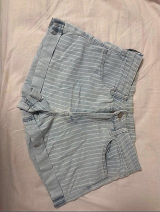 Shorts vaqueros a rayas