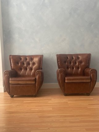 Sillón Chester Piel Marrón