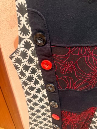 Vestido Talla L Negro y Rojo