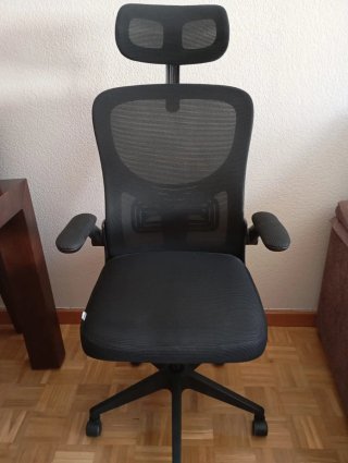Silla ergonómica de oficina negra