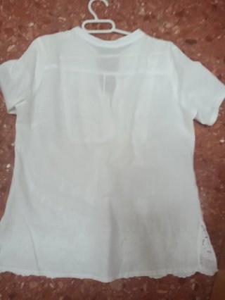 Camisa blanca bordada M