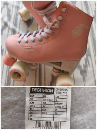 Patines Oxelo rosas talla 36