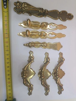 Tiradores de latón estilo vintage. Precio unitario