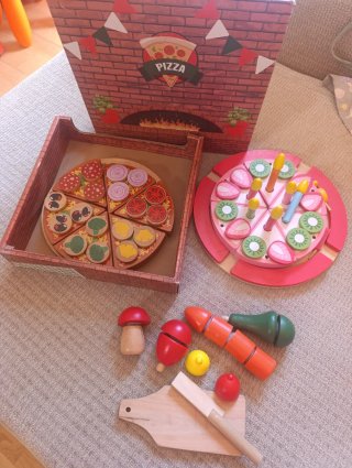 Cocina infantil de juguete con accesorios
