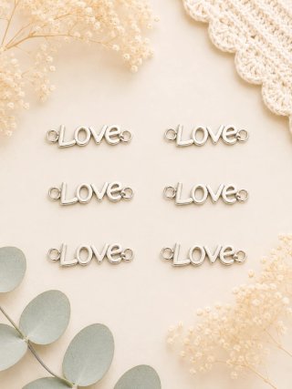 6 Dijes Love para Bisutería