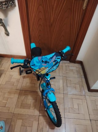 Bicicleta infantil Stitch 16 azul