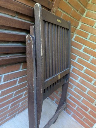Conjunto 2 Sillas Teca Plegables Terraza