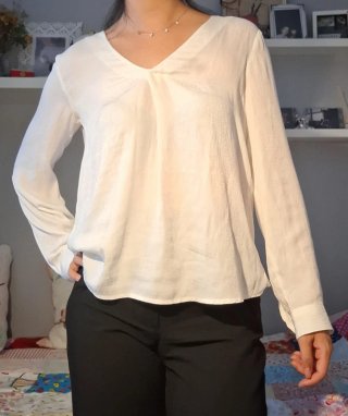 Camisa blanca manga larga