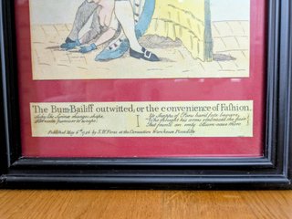 Lámina satírica inglesa original 1786