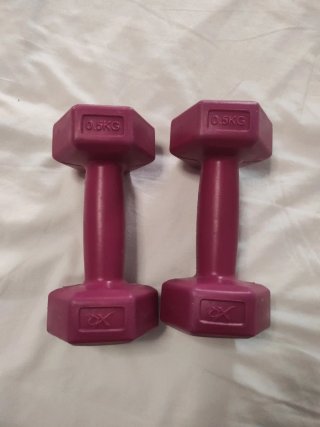2 Mancuernas 0.5kg Morado