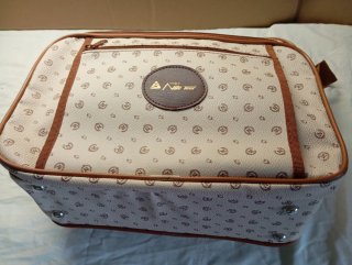 Bolso bandolera viaje vintage beige y marrón