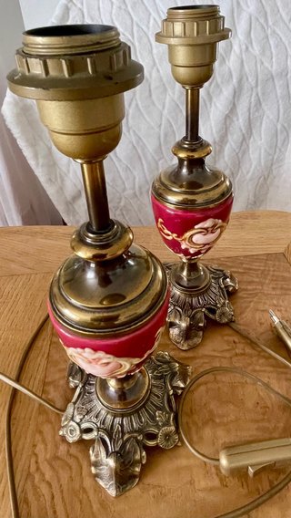 Lámparas Mariner Porcelana Metal Doradas